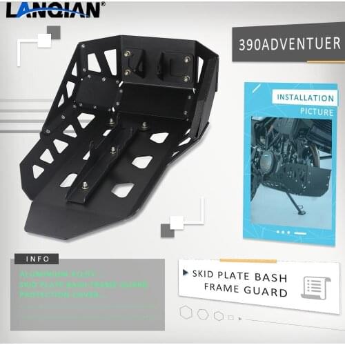Aluminium Alloy Skid Plate Bash Frame Guard Protection Cover For 390 ADVENTURE 390 ADV 2019 2020 2021 Motorcycle Accessories