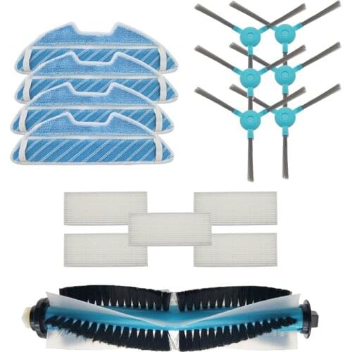 Dust Hepa Filter Side Brush Mop Pad Roller Brush for Cecotec Conga 1390 Cecotec Conga 1290 Robotic Vacuum Cleaner Spare Parts