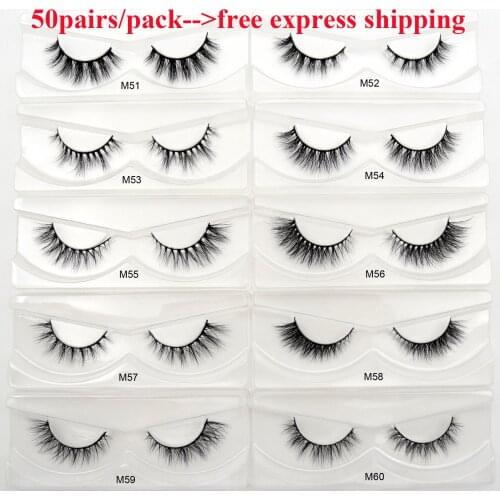 50Pairs Wholesale Visforee eyelashes Mink Eyelashes Natural False Eyelashes Long Makeup Cruelty Free 3d mink lashes 43 styles