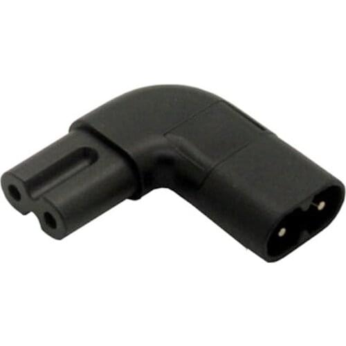 Figure 8 IEC 320 C7 to C8 90 Degree left & right Angled AC Power extension Adapter