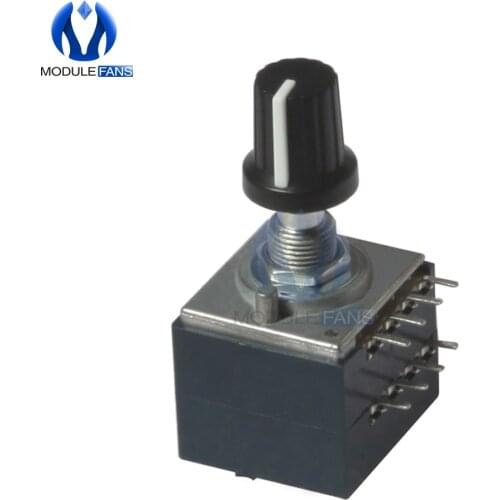 With Cap 100K Rotary Potentiometer Knob LOG ALPS RH2702 Audio Volume Control Pot Stereo W Loudness