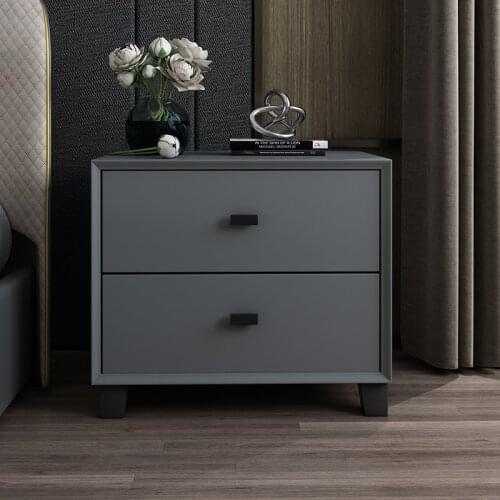 Nordic Simple Bedside Table Storage Cabinet Modern Home Solid Wood Bedside Small Bedroom Storage Organizer 2 Drawesr