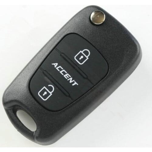 DAKATU Flip Folding Remote Key Shell Case 3 Buttons Fit for Hyundai Accent Keyless Entry Fob Cover Car Alarm Housing