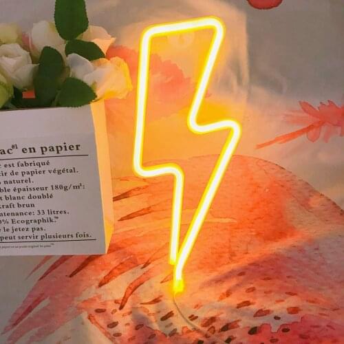 LED Neon Sign Light Lightning Neon Light Photography Prop Room Shop Wedding Decoration Christmas Light We have enough stock
