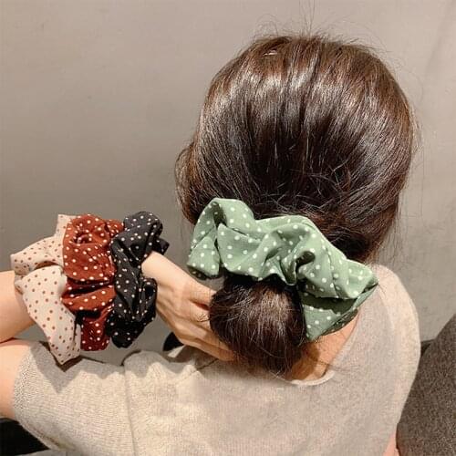 FAMSHIN New Fashion Large intestine Headband Scrunchies Women Daisy Elastic Hair Bands Lace Gum Hair Tie Ponytail Hold Headdress