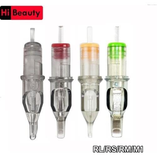 10pcs/lot Disposable Sterilized Round Liner Tattoo Cartridge Needles For Permanent Lip Eyebrow Makeup Tattoo Rotary Pen Supplies