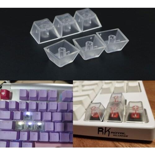 10Pcs Transparent ABS Keycaps Mechanical keyboard Keycaps Matte Backlit Keycaps