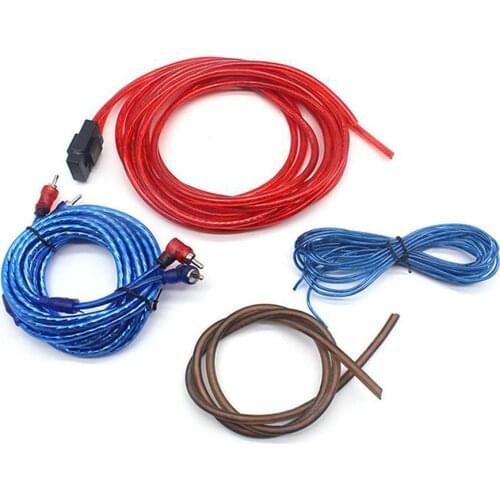 10GA Car Subwoofer Cable Amplifier Wiring Kit 5m Audio Subwoofer Sub Power Cable Wiring Amp Audio