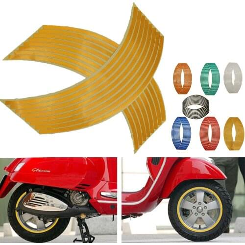 16Pcs Universal Waterproof Motorcycle Wheel Rim Reflective Stickers Moto Auto Decal For Yamaha mt-07mt-09 mt-10 FZ07 FZ09 FZ6R