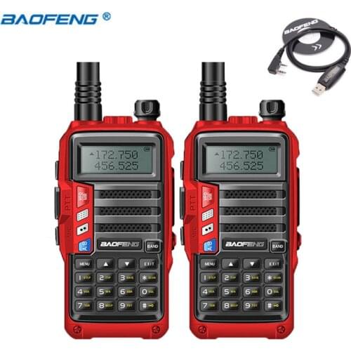 2Pcs BaoFeng UV-S9 Powerful Walkie Talkie CB Radio Transceiver 8W 10km Long Range Portable Radio set for forest&city+usb cable