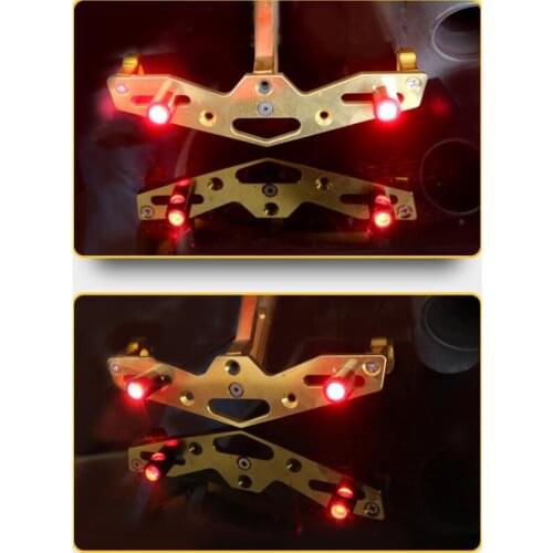 2 Pack of Motorcycle Turn Signal Light License Plate Lamp Strobe Side Marker