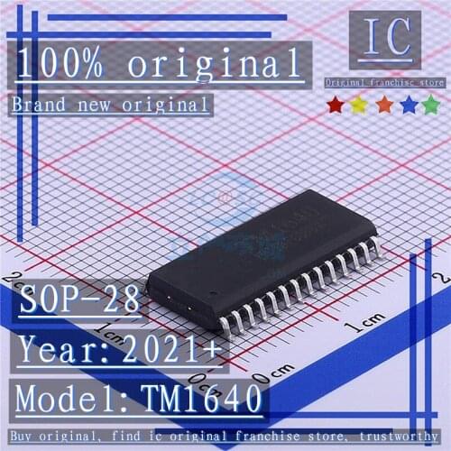 2021+ 100% Brand new original 10PCS-50PCS TM1640 SOP-28 LED digital tube driver chip