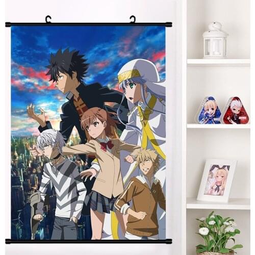 Anime A Certain Magical Index Kobayashi Shimanaka Scroll Mural Poster Wall Hanging Poster Home Art Decoration Canvas Wall Gift