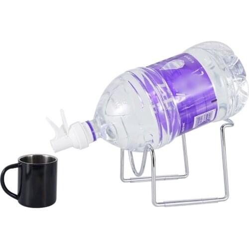 5L Non-slip Water Bottle Stand Jug Water Rack Dispenser Valve Pin Bracket Stainless Steel For Home Offices Picnics Camping Tools