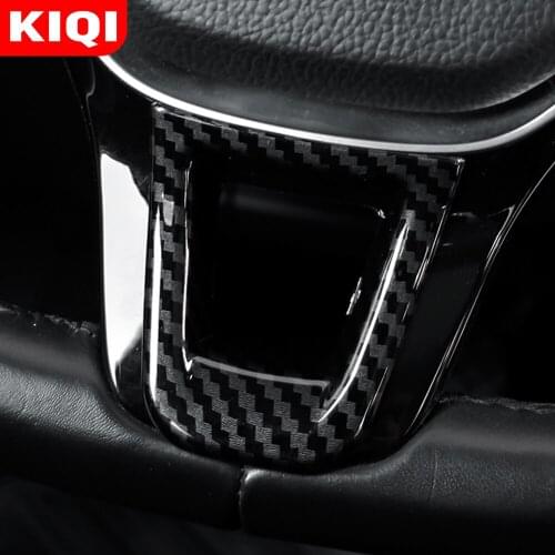 KIQI 1Pcs Car Steering Wheel Decoration Cover Trim for Volkswagen VW Passat B8 Tiguan MK2 Golf 7 MK7 MK7.5 E-UP Accessories