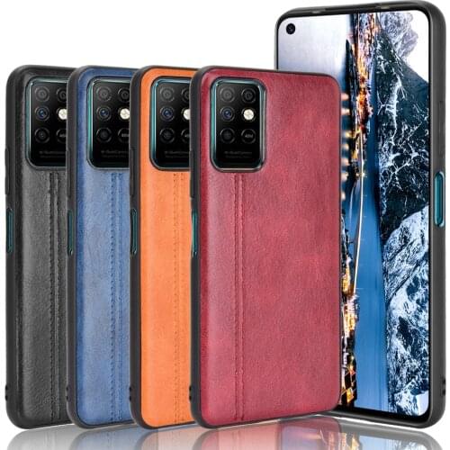 For Infinix Note 8i Case 6.78 inch Lightweight Calfskin PU Leather lines Soft Edge Phone Case For Infinix Note8i X683 Back Cover
