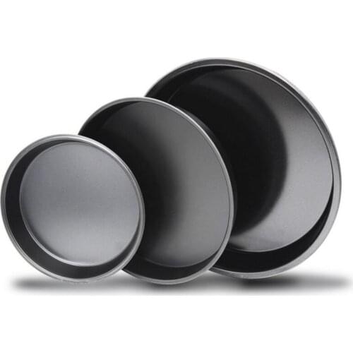 2PCS 23*3.4cm Round Shallow Pizza Dish Kitchen Bread Pizza Baking Tray Mould Barbecue Baking Tool