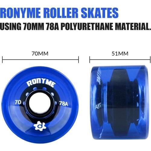 Ronyme 4x 78A ABEC-9 Skateboard Wheels Replacement High Performance Longboard PU Roller Wheels Cruiser Wheels Replacement Wheel
