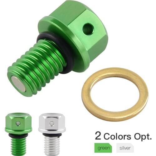 M10xP1.5 Magnetic Oil Drain Plug Bolt Screw For Kawasaki KX65 KX85 KX100 KX125 KX250 KX250F KX450F KLX250 D-tracker 250SB 250SL