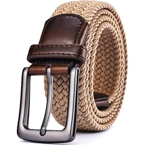 Mens Elastic Stretch Woven Braid Belt Casual and Dress Belt ремень женский