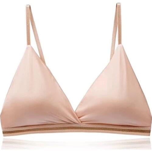 2021 Womens New Fashion Rimless Bikini Back Bra, Sexy And Popular, Comfortable Traceless Ice Thin Shoulder Belt, Breathable Bra