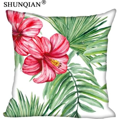 New Arrive Tropical rainforest style Pillowcase Custom your own picture pillow cases home gift Cotton Pillow cover More Size