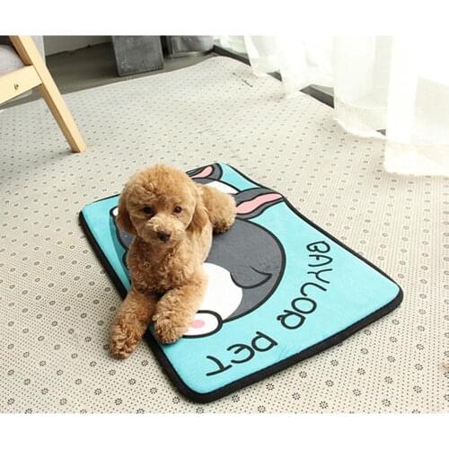 Cartoon Print Summer Ice Silk Pet Dog Cooling Mat For Cat Dogs Floor Mats Blanket Sleeping Bed Cushion Cold Pad Pet Supplies