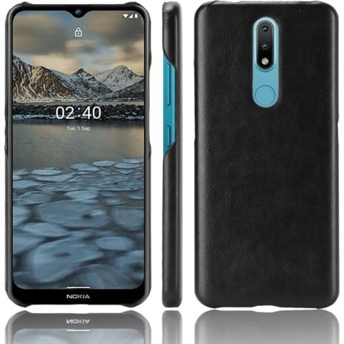 For Nokia 2.4 Phone Case Luxury Shockproof Classic Hybrid PU Leather Hard Case Cover