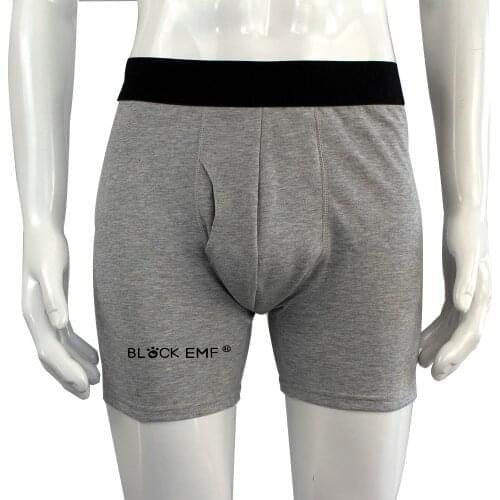 S-2XL Boys Gray BLOCK EMF Protection EMI Shielding Anti-Radiation Silver Fiber Underwear