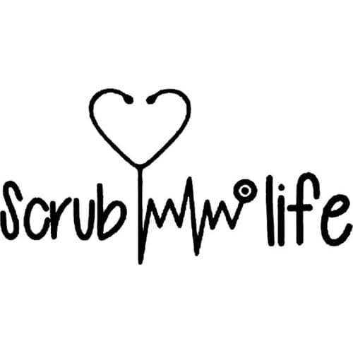 Scrub My Life Pattern Fashion Auto Sticker Car Window Door Decal Decoration Fashion Design Car Sticker 17*8cm