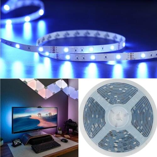 LED Strip Lights Waterproof RGB 5050 SMD 2835 Color Changing Lamp Flexible Tape Diode Bluetooth luces led 16.4ft DC 12V For Home