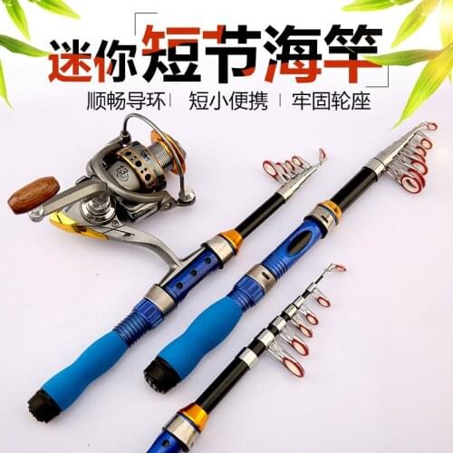 Ultra-short small pole mini fishing rod pole ultra-short ultra-hard carbon pole long pole fishing rod holder fishing thread