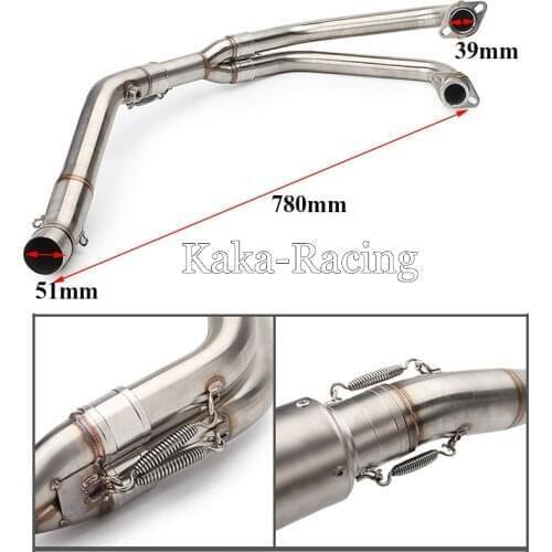 YZF-R3 Motorcycle Exhaust full System Front Link Middle Pipe tube slip on For Yamaha YZF R3 R25 2014-2018 MT03 MT-03 2016-2018
