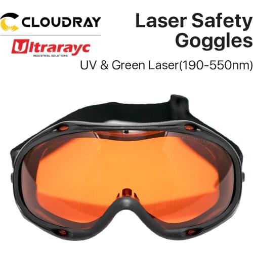 Ultrarayc Laser Safety Goggles SGUBG-F-OD6 UV&Green Laser Safety Glasses CE Protective Goggles For 190-550nm Fiber Laser Machine
