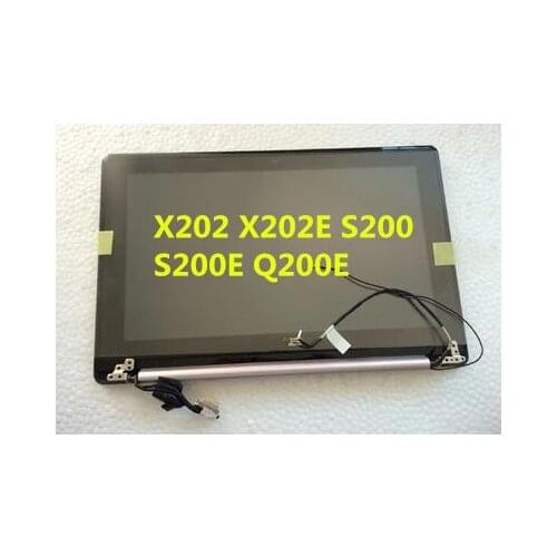 Black color New Original Laptop Assembly For ASUS X202 X202E S200 S200E Q200E Upper half sets LCD and Touch screen