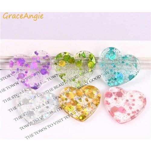 10Pcs Resin Heart Bling Resin Flatback Cabochon Jewelry Studs DIY Home Decoration Crafts Scrapbook Accessories Phone Accessories