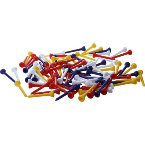 100pcs 49mm color mixed plastic Golf Tees