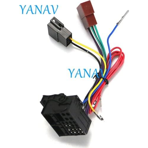 12-125 Wire Harness Adaptor for-VOLKSWAGEN for-AUDI for-SKODA (select models) Car Stereo Radio ISO Standard Connector Adapter