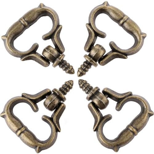 4Pcs Retro Kitchen Drawer Cabinet Door Handle Furniture Knobs Hardware Cupboard Antique Pull Handles