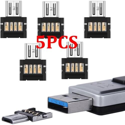 5PCS/LOT tested Mini Micro USB to USB Connector OTG Cable USB OTG Adapter for USB Flash Drive for Tablet PC Samsung Android