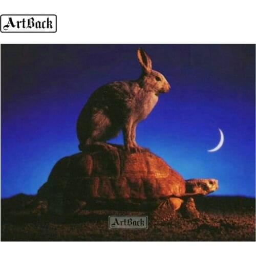 5d diamond painting big turtle rabbit full square / round animal 3d diamond mosaic sticker crafts embroidery decoration