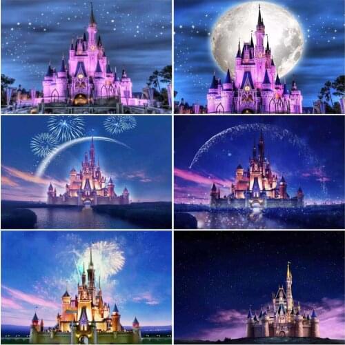 Disney Castle Series 5D DIY Diamond Painting Cross Stitch Full Square/Round Diamond Embroidery Mosaic Home Decor Gift