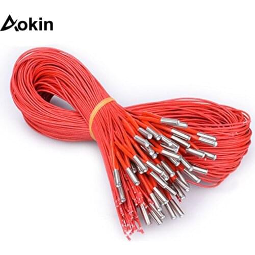 Aokin 1PC 12V 40W Ceramic Cartridge Heater 6mm*20mm For Extruder 3D Printers Parts Heating Tube Heat 12v40W 1M Extrusion Part