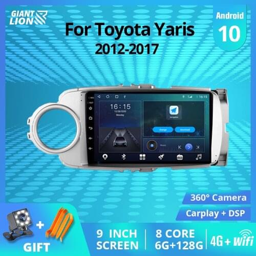2DIN Android10.0 Car Radio For Toyota Yaris 2012-2017 Auto Radio GPS Navigation Stereo Receiver DSP Car Multimedia Player IGO