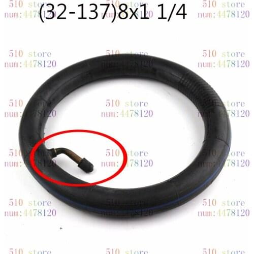 Free shipping 1pc 8 Inch (32-137)8X1 1/4 Scooter Inner Tube With Bent Valve Suits A-Folding Bike Electric / Gas Scooter Tube