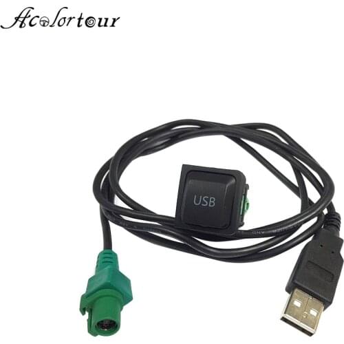 Car USB switch button cable adapter for RCD510 RCD310 CD player radio for VW Touran Bora Sagitar for Skoda Octavia Fabia