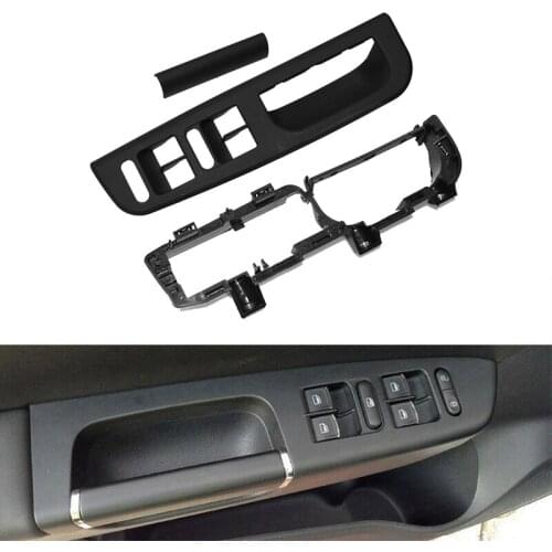 Black Front Left Switch Bezel & Handle Trim & Bracket for - Jetta Bora Golf MK4
