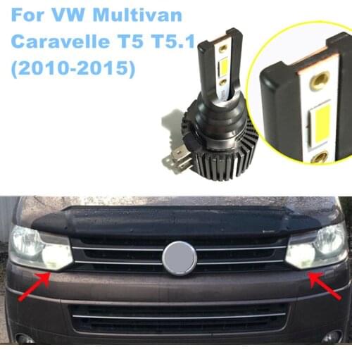 CSP 3570 White LED DRL High Beam Headlight H15 Canbus 30W For VW Multivan Caravelle T5 T5.1 (2010-2015)