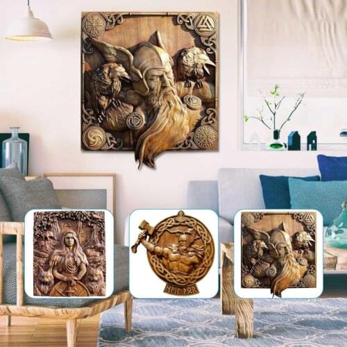 Northern Europe Wooden Mythology Plane Wall Hanging Durable Home Decoration High Quality Durable Material Suitable For Household