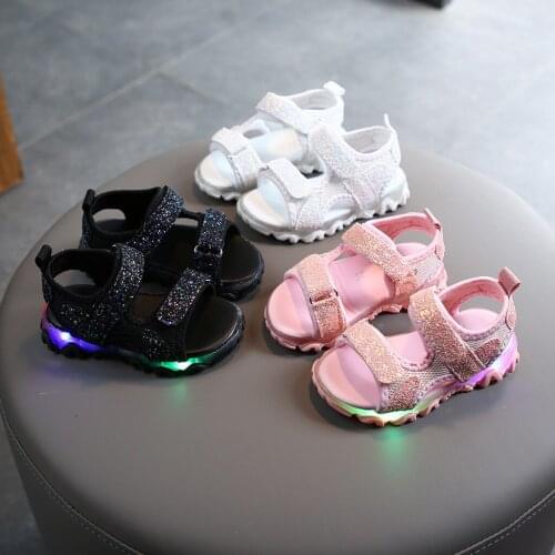 Children sandals andals 2020 Summer Kids Baby Girls Boys Bling Led Light Luminous Sport Sandals Shoes Casual sandals for girls